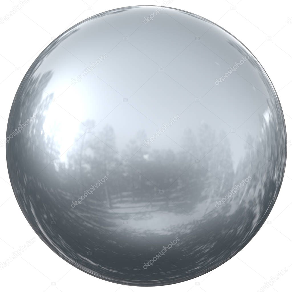 White round sphere button silver ball chrome basic circle drop