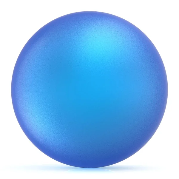 Esfera redonda botão azul bola básica matted círculo figura em branco — Fotografia de Stock