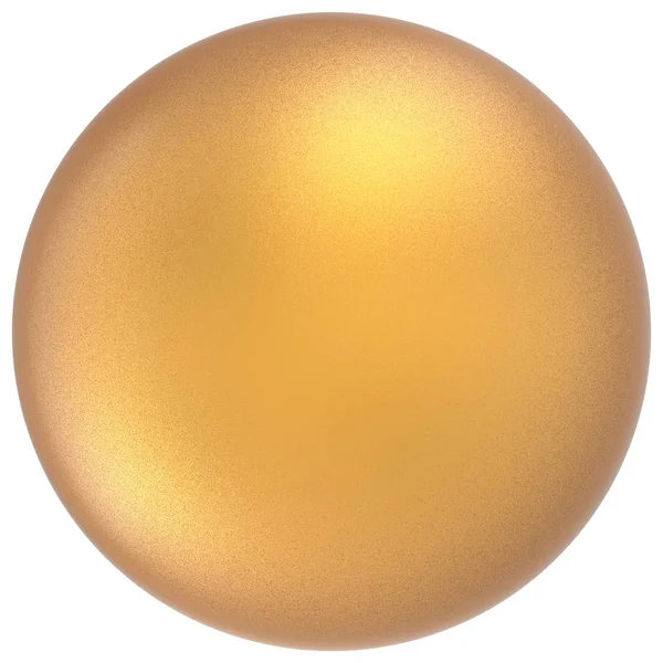 Yellow sphere round button ball basic matted golden circle figure — Stock Photo, Image