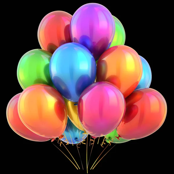 Luftballons Happy Birthday Party Dekoration bunt bunt — Stockfoto