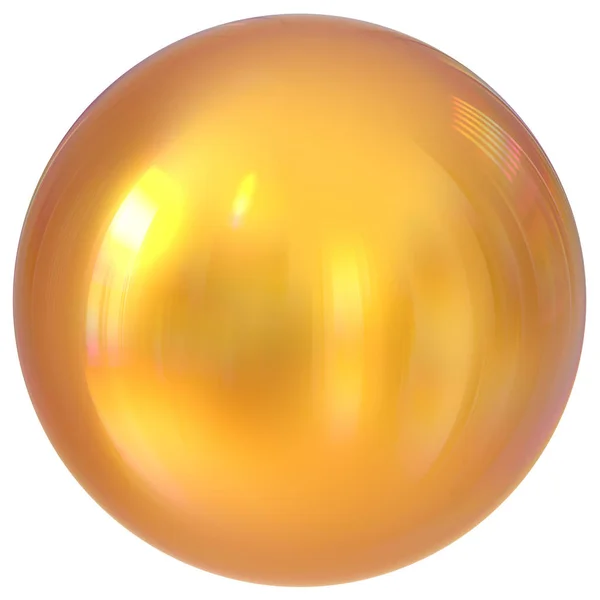 Χρυσή σφαίρα στρογγυλό κουμπί μπάλα βασικό κύκλο γεωμετρικό σχήμα — Φωτογραφία Αρχείου