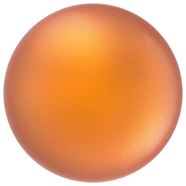 Orange sphere round button ball basic matted yellow circle — Stock Photo, Image