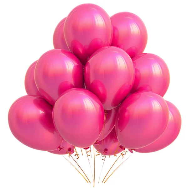 Balão festa rosa feliz aniversário feriado carnaval decoração — Fotografia de Stock