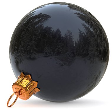 Siyah Noel top dekorasyon New Year's Eve biblo