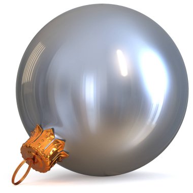 Gümüş Noel top beyaz dekorasyon New Year's Eve biblo