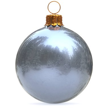 Gümüş Noel top beyaz dekorasyon New Year's Eve biblo