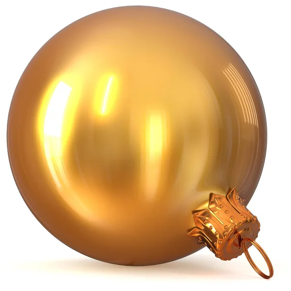 Gouden kerst bal decoratie New Year's Eve bauble — Stockfoto