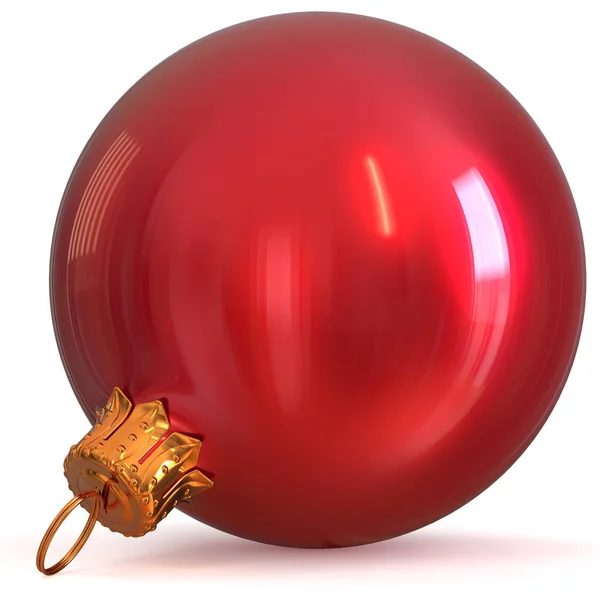 Червоний різдвяний м'яч прикраси новорічний сувенір — стокове фото
