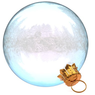 Noel top cam dekorasyon beyaz temiz saydam portre