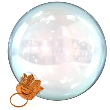 Noel top beyaz dekorasyon temiz cam yarı saydam klasik