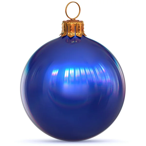 Bola de Navidad decoración azul Año Nuevo bauble brillante — Foto de Stock