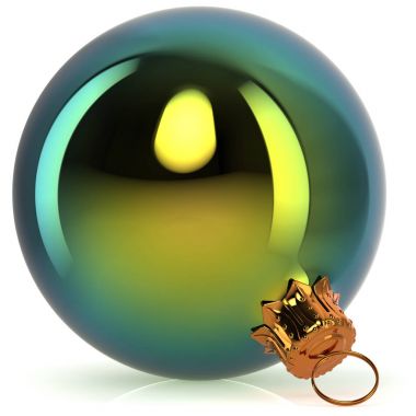 Noel top dekorasyon yeşil parlak portre