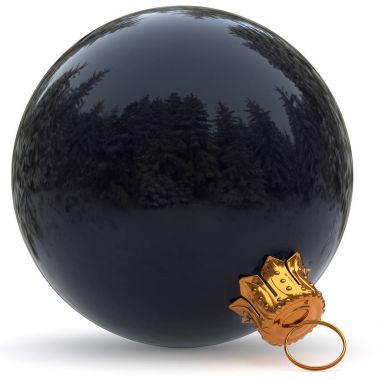 Noel top siyah koyu dekorasyon portre