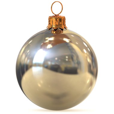 Noel top gümüş krom dekorasyon portre