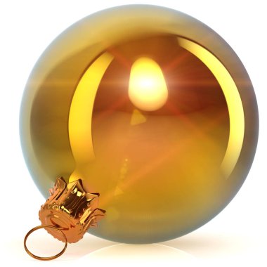 Noel top altın dekorasyon closeup köpüklü