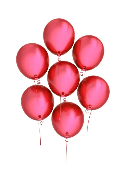 パーティ風船飛んで誕生日装飾赤ピンク 7 — ストック写真