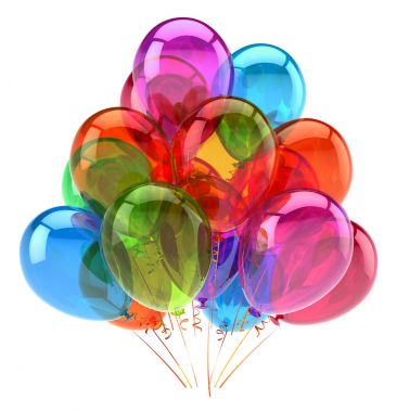 İyi ki doğdun parti dekorasyon çok renkli parlak balonlar