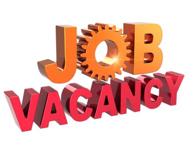 İş vacancy duyuru metni kırmızı Dişli çark altın