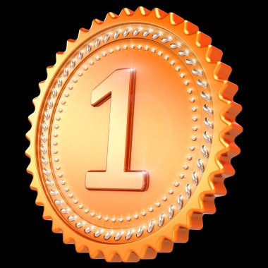 Siyah parlak altın madalya ilk yer Ödülü