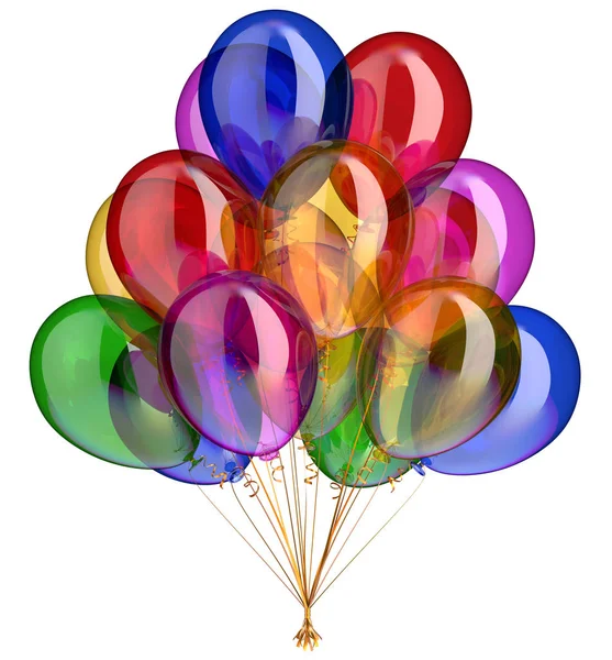 Balão bando feliz aniversário festa balões decoração — Fotografia de Stock