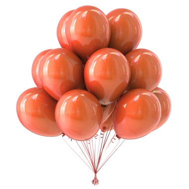 Balon turuncu doğum günü partisi dekorasyon balonlar demet