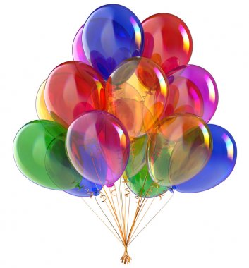 Doğum günü balon grup parti balon dekorasyon şenlikli renkli