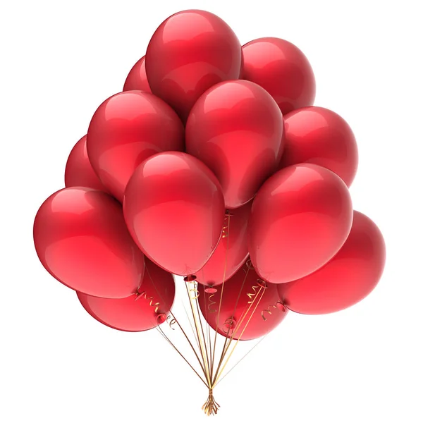 Rode ballonnen bos ballon — Stockfoto
