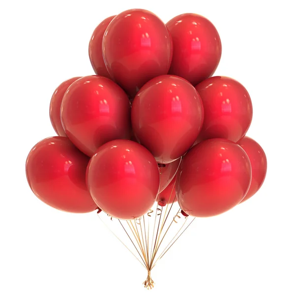 Balloon red birthday party decoration bunch balloons — Stock Photo, Image