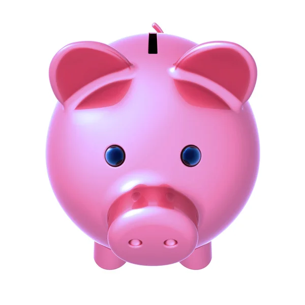 Piggy Bank портрет розовый крупный план — стоковое фото