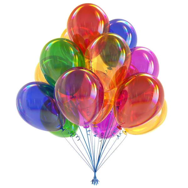 Buon compleanno palloncino mazzo partito palloncini decorazione festivo — Foto Stock