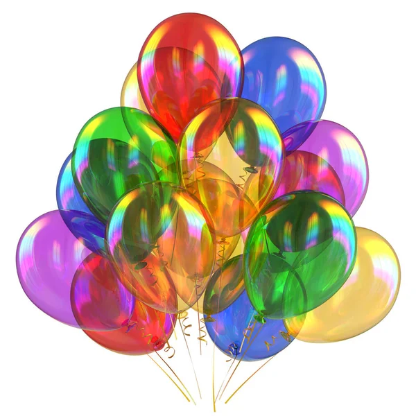 气球快乐生日派对气球束派对装饰 — 图库照片