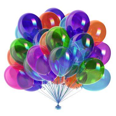 Balonlar parti dekorasyon renkli helyum balonu demet