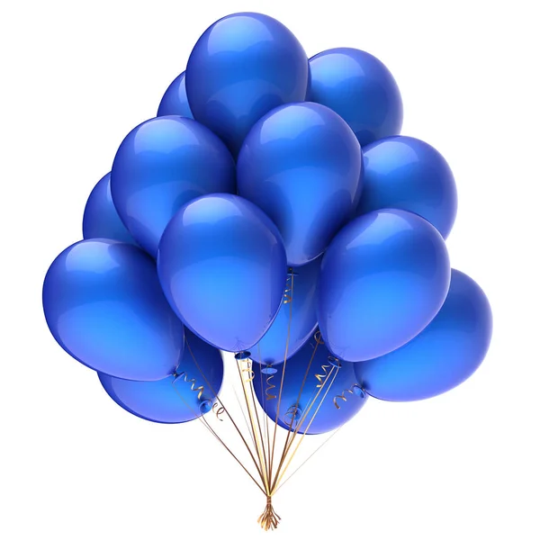 Ballons bouquet bleu brillant belle — Photo