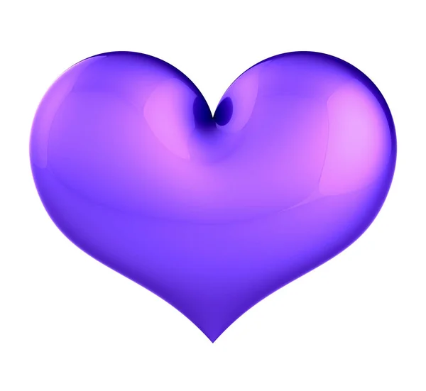 Heart shape purple icon — Stock Photo, Image