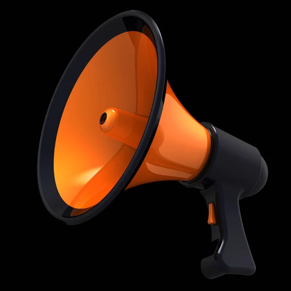 Megafon news blog reproduktor bullhorn oranžová ikona — Stock fotografie
