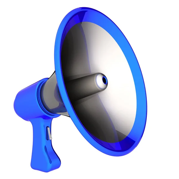 Синій мегафон новинний блог гучномовець основний — стокове фото