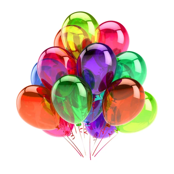 Birthday balloon bunch party helium balloons decoration — Stock Photo, Image