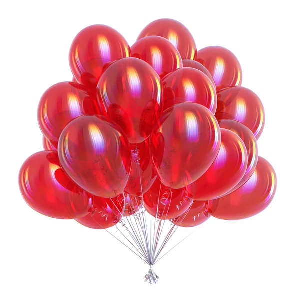 Ballons rouges brillants — Photo