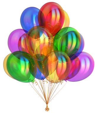 Parti balonları renkli parlak güzel karnaval dekorasyon