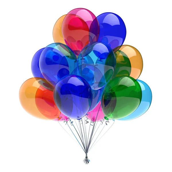 Balon barevné balónky strana dekorace — Stock fotografie