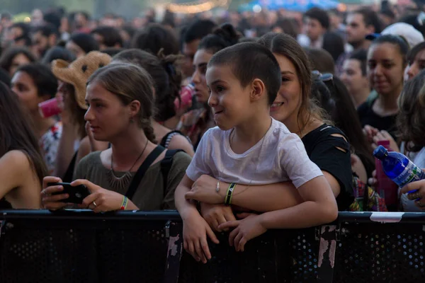 Tiflis Aire Libre 2019 Público Con Las Manos Levantadas Festival — Foto de Stock
