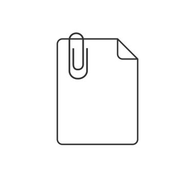 ataç ekleme simgesi. Stok vektör illüstrasyonu beyaz arkaplanda izole edildi.