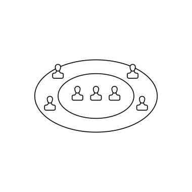 kullanıcı simgesi. Web sitesi tasarımı, logosu, uygulaması, beyaz arka planda Ui izole edilmiş modaya uygun düz stil ikonu olan iş insanlarının sembolü. Vektör illüstrasyonu 10