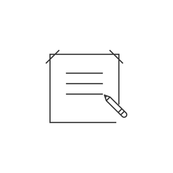 Notizbuch und Bleistift-Symbol. Aktienvektordarstellung isoliert auf weißem Hintergrund. — Stockvektor