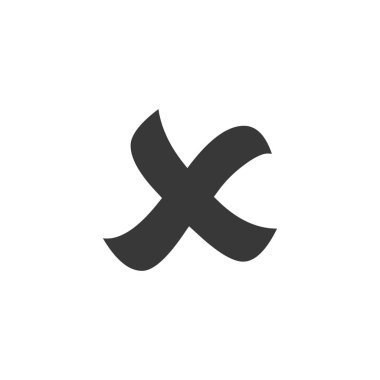 Simge logosunu iptal et. Stok vektör illüstrasyonu beyaz arkaplanda izole edildi.