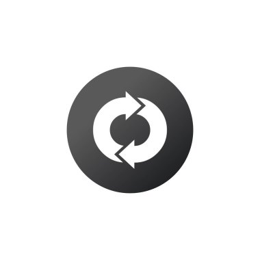 Simgeyi tazele. Hisse Vektörü illüstrasyonu beyaz arkaplanda izole edildi.