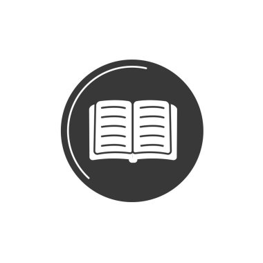 Kitabı aç - Vektör simgesi. Stok vektör illüstrasyonu beyaz arkaplanda izole edildi.