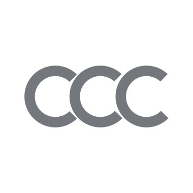 CCC harf logosunu yuvarladı. Hisse Vektörü illüstrasyonu beyaz arkaplanda izole edildi.