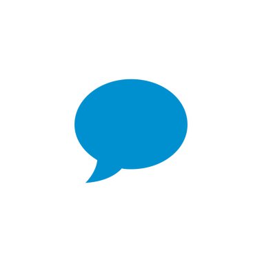 Sohbet baloncuğu simgesi, izole edilmiş vektör, yorum işareti sembolü yazılıyor. Stok vektör illüstrasyonu beyaz arkaplanda izole edildi.