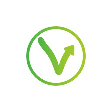 Ok simgesini işaretle. Düz tasarım tarzı. Hisse Vektörü illüstrasyonu beyaz arkaplanda izole edildi.